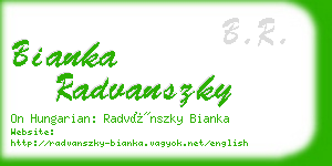 bianka radvanszky business card